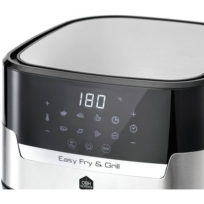 Tefal Мультипіч OBH Nordica EasyFry&Grill, 1550Вт, чаша-4.2л, сенсорне керув., від 40°C до 200°C, пластик, чорно-сірий