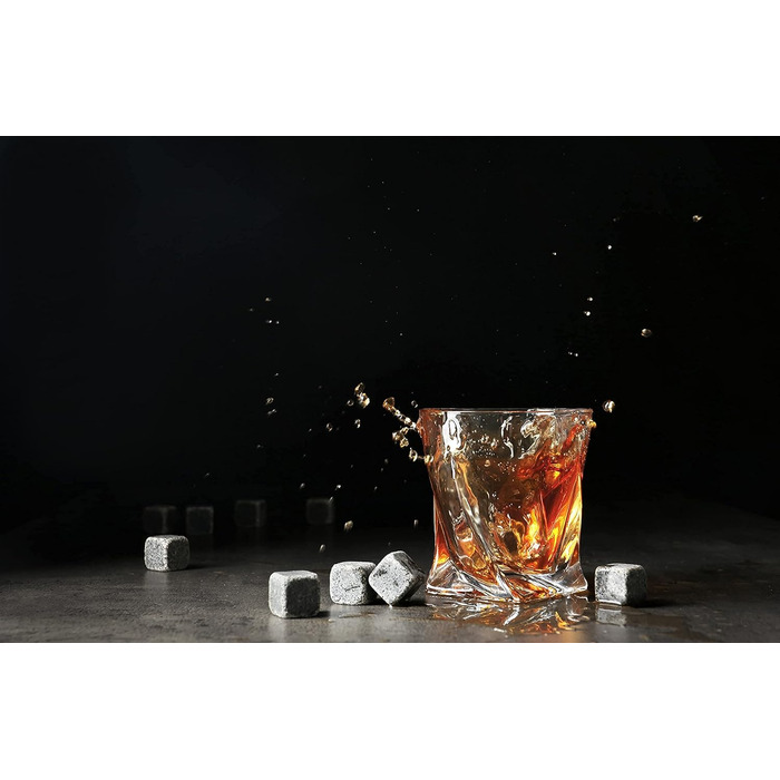 Набор стаканов для виски и 8 камней для виски в деревянной раме подарочная коробка SEIZER