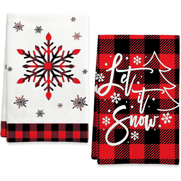 Набір з 2 різдвяних кухонних рушників 45 x 65 см, набір U Ohok