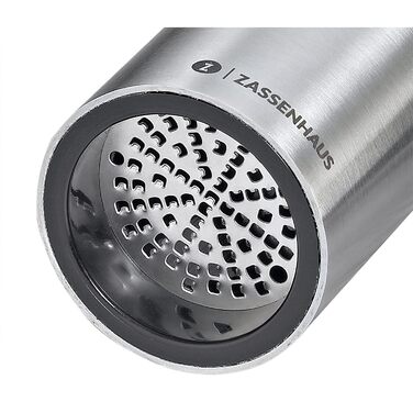 Дует млина для мускатного горіха та спецій, нержавіюча сталь і пластик, чорно-сріблястий, млин для перцю, розміри 5 см x 5 см x 11 см, млин для чилі, млин для мускатного горіха