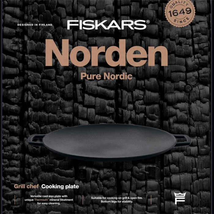 Сковорода-садж чавунна для гриля Fiskars Norden, 30 см (1066432)