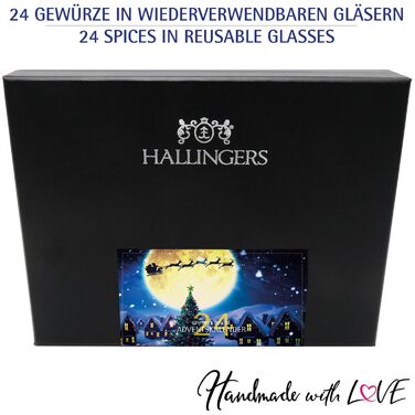 Набір із 24 спецій в подарунковій упаковці у вигляді адвент-календаря Hallingers