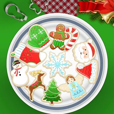Різдвяні формочки для печива з нержавіючої сталі, 26 шт. chimoo