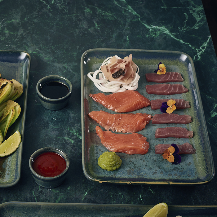 Блюдо прямоугольное 30*20 см, зеленое, Terra Porcelain Aqua Green, GenWare