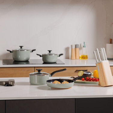 Набір посуду з антипригарним покриттям 7 предметів  LEO GLINTS SAGE Berghoff