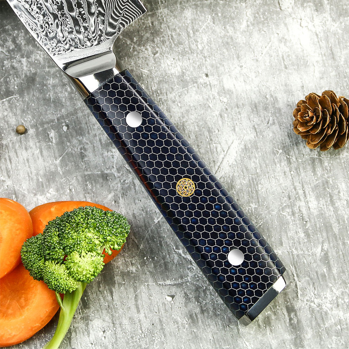 Профессиональный нож Santoku из дамасской стали GRILLI 777142 Код: 012315