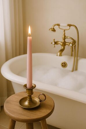 Конічних свічок 2.3 x сертифіковані RAL, без протікання та диму, час горіння приблизно 8 годин прикраса столу та свічник (25 см, антично-рожевий), 12