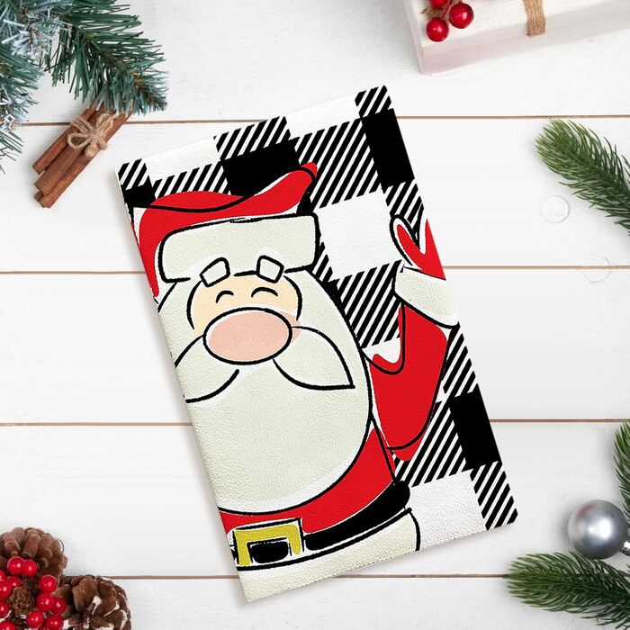 Набір з 2 різдвяних кухонних рушників 45 x 65 см, набір V Санта Клаус Ohok