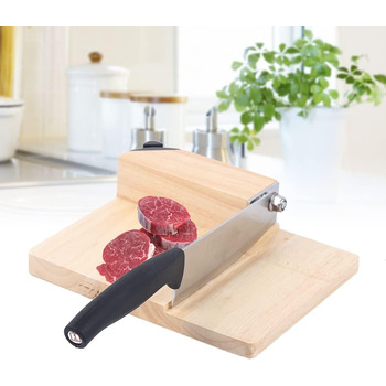 Пристрій для нарізання ковбас з дерев'яною основою Kitchendao