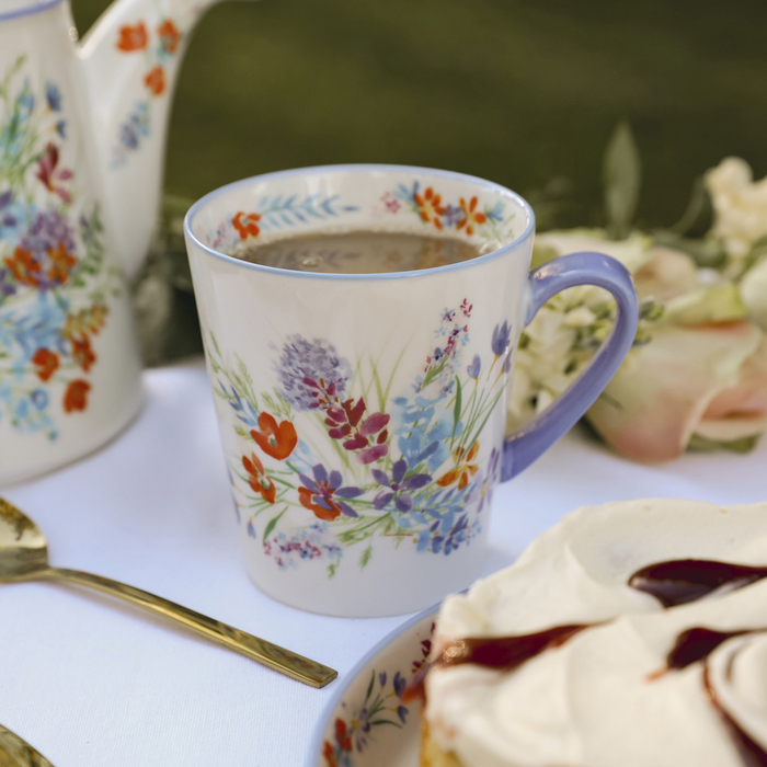 Кухоль для чаю London Pottery VISCRI MEADOW, кераміка, слонова кістка/васильковий синій, 300 мл