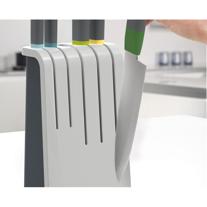 Набір кухонних ножів, 5 предметів, з підставкою, опал/різнокольоровий Duo Joseph Joseph