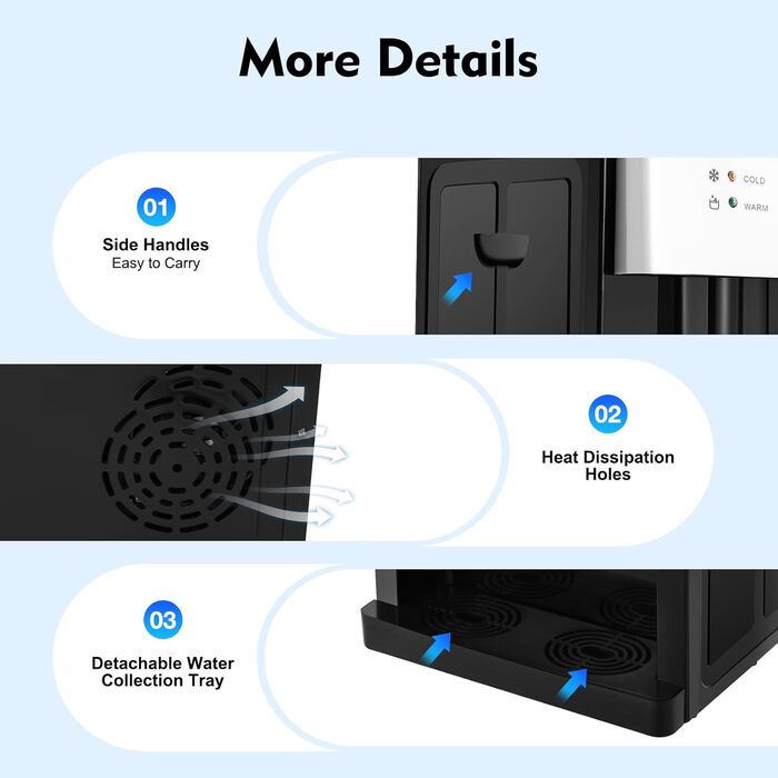 Електричний кулер для води 500 Вт DHQCQL