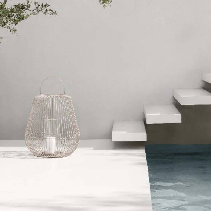 Ліхтар під свічку 45 см S White Nidea Blomus