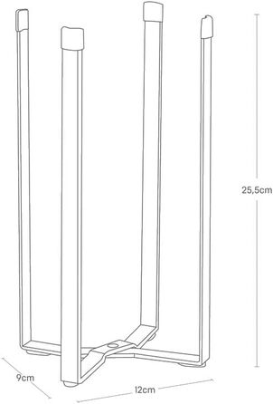 Багатоцільова кухонна сушарка Yamazaki Tower, тримач для пляшок, контейнер для органічних відходів, складний, сталевий, акрилова смола, H 26,5 см (білий)