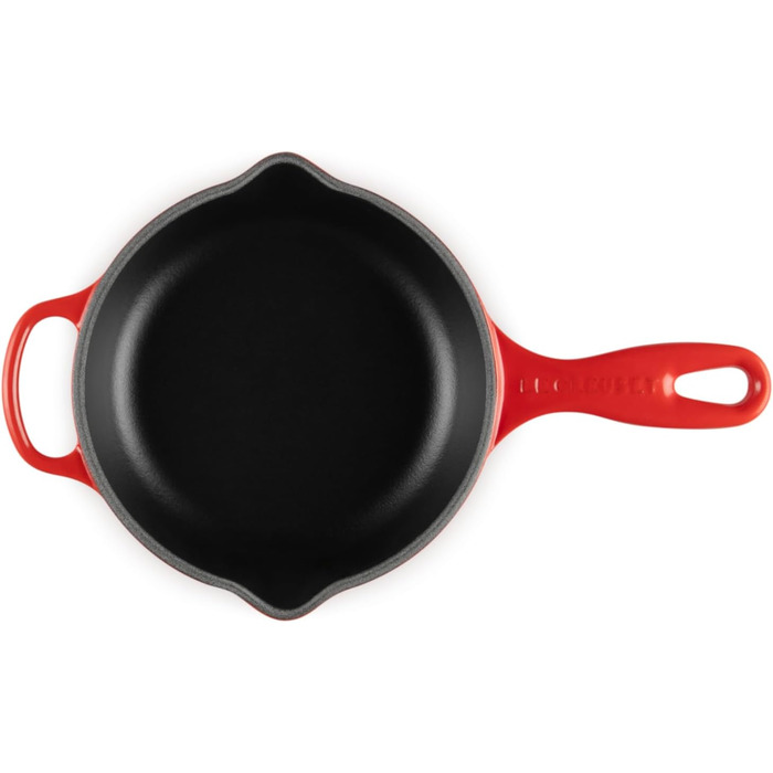 Чавунна сковорода LE CREUSET Signature, кругла, Ø Для всіх типів плит, вкл. підходить для індукції, 1,93 кг, гранатовий, 20182239490422 (вишнево-червоний, 16 см)