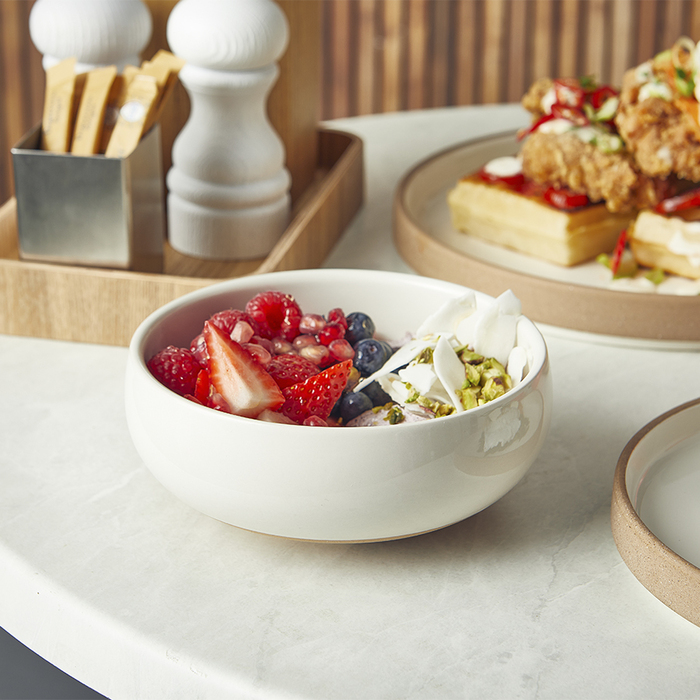 Салатник 600 мл, 14.5 см, бежевий, Kava Stoneware, GenWare