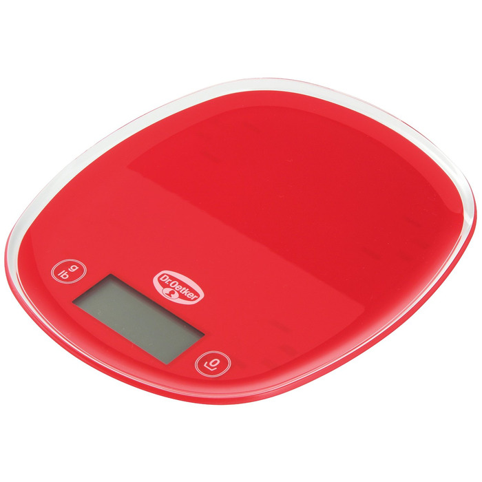 Ваги кухонні червоні з LED - дисплеєм Dr. Oetker