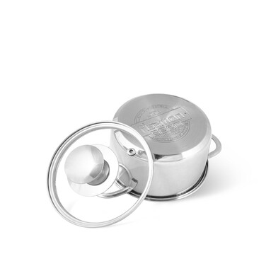 Кастрюля со стеклянной крышкой 14 см 1,1л BAMBINO Fissman