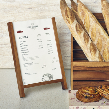 Тримач для меню 23*34.5*h 4 см, Acacia Wood, Genware