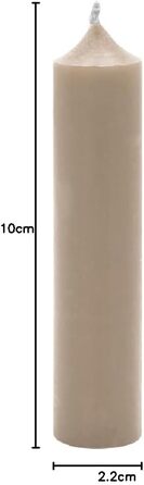 Набір з 25 парафінових свічок 2,2 x 10 см, сіро-коричневий Kerzenfarm Hahn