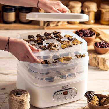 Дегідратор на 5 полиць 550 Вт, білий ADLER