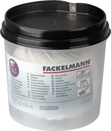 Нитка кухонна 100 м в диспенсері, біла Fackelmann