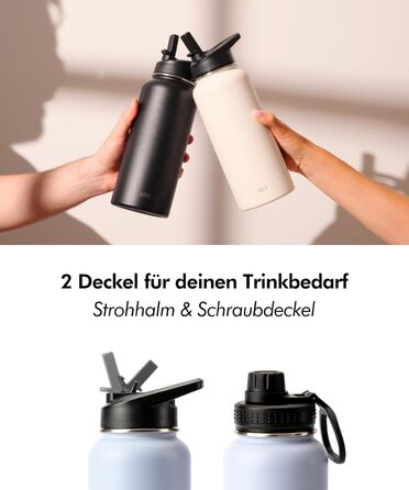 Термобутылка для воды 1л, Taupe KIVY