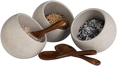 Сервировочный набор Moon - набор из 2 предметов 1 меламиновая миска (Ø 19 см) 1 откидная крышка с силиконовым уплотнителем, (бетонно-серый, Ø 8 см)