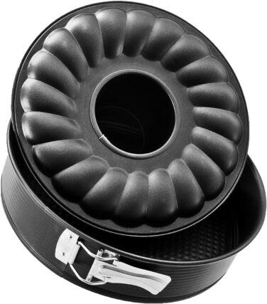 Роз'ємна форма Zenker плоска та трубчасте дно Ø 30 см форма для випічки з 2 днами, професійний набір форм для тортів, з високоякісним антипригарним покриттям, легко розформовується для соковитих тортів і пирогів, кількість