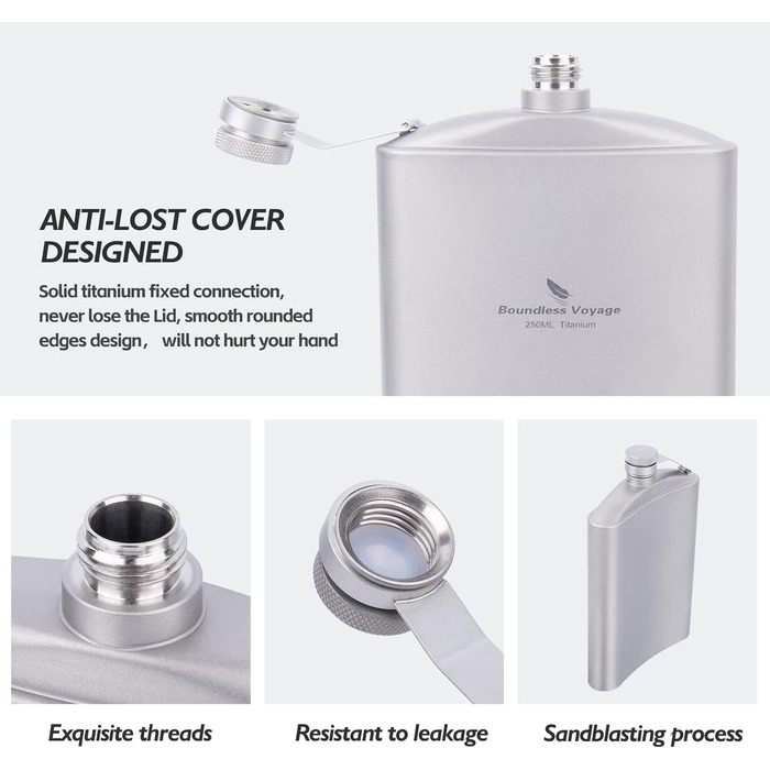 Титановая фляга для бедра Boundless Voyage