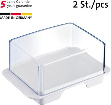 Маслянка Westmark - ідеально підходить для сервірування та зберігання - можна мити в посудомийній машині - спеціальний рельєф для надійного захоплення (Ексклюзив, набір з 2 шт. )