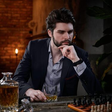 Віскі - Набір келихів для віскі - Набір аксесуарів для віскі - 8 каменів для віскі - Келихи для віскі - Подарунки для чоловіків - Чоловічі подарунки - 2 келихи, щипці та 2 підставки в комплекті. (Подарунковий пакет)