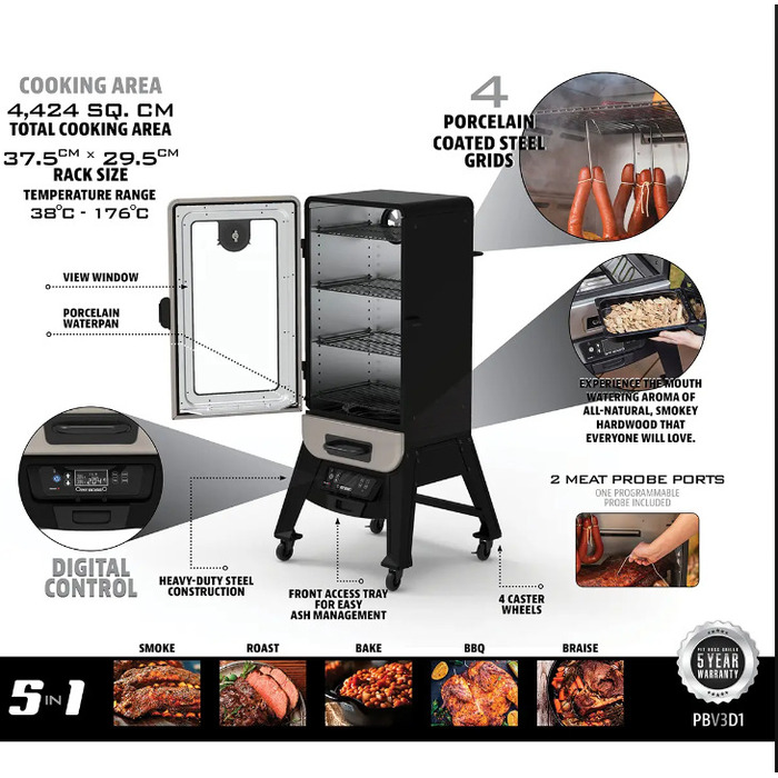 Електричний гриль-смокер 3-Series Digital Electric Pit Boss, 10600 Код: 011114