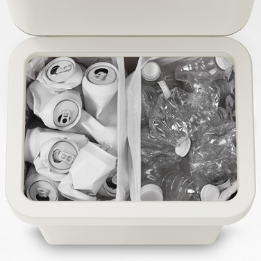 Контейнер для сміття з двома баками 60 л, білий Totem Pop Joseph Joseph