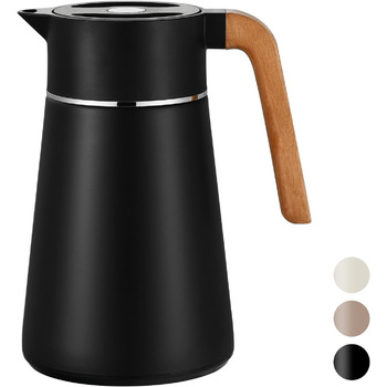 Термоглечик з чайним фільтром 1,5 л, чорний VETIN