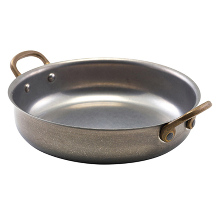 Сковорода для подачи 18.5*4.5 см, 1000 мл, круглая, металлическая, Vintage Steel, GenWare