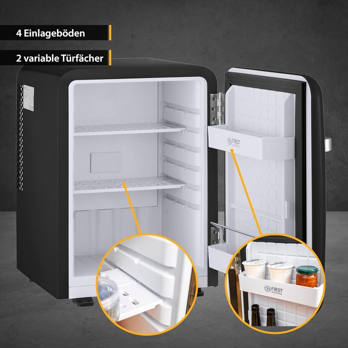 Мини-холодильник 40 л черный TZS First Austria