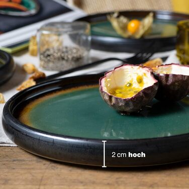 Набір посуду з керамограніту Moritz & Moritz SOLID з 18 предметів 6 персон набір посуду з 6 обідів, маленькі, глибокі тарілки (4 шт. маленькі тарілки)