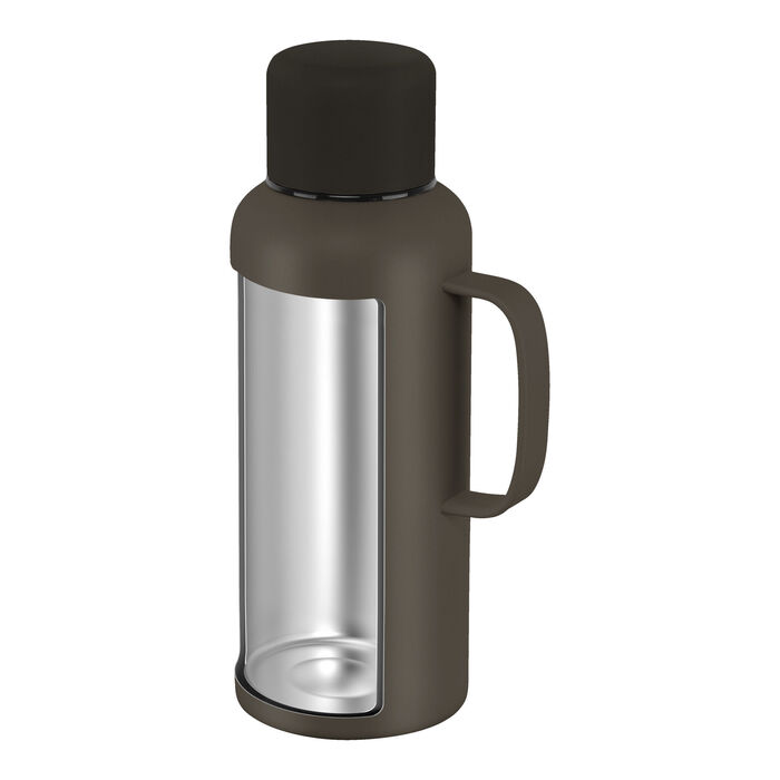 Термос 1,2 л з ручкою, нержавіюча сталь, шоколадний колір Thermo Plus Zwilling