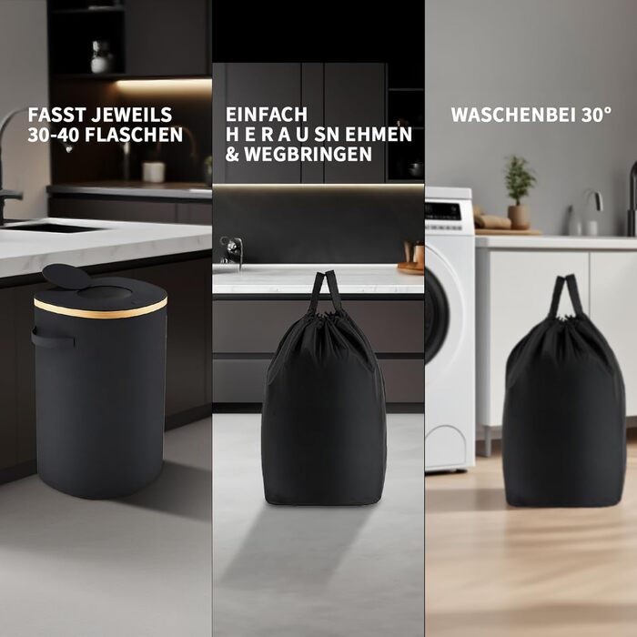 Збірний контейнер для пляшок 100 л бежевий REKITA