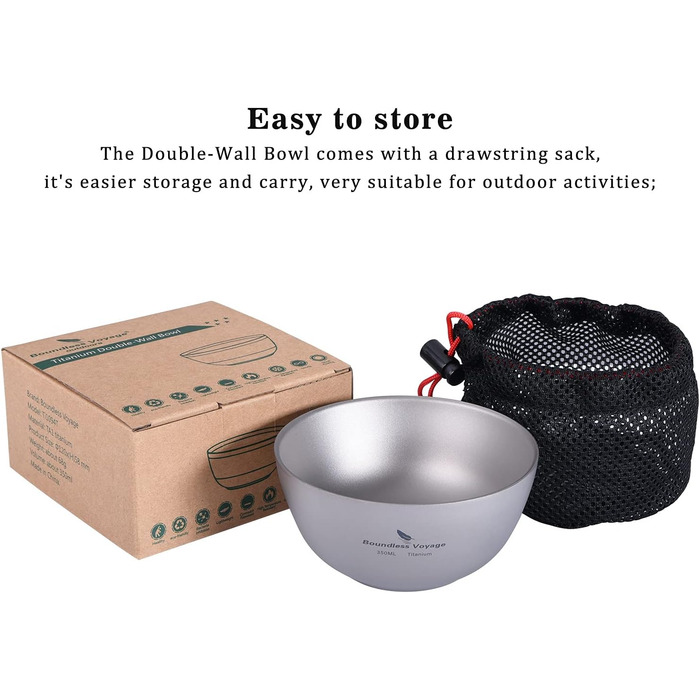 Титанова чаша з подвійними стінками 350 мл Boundless Voyage