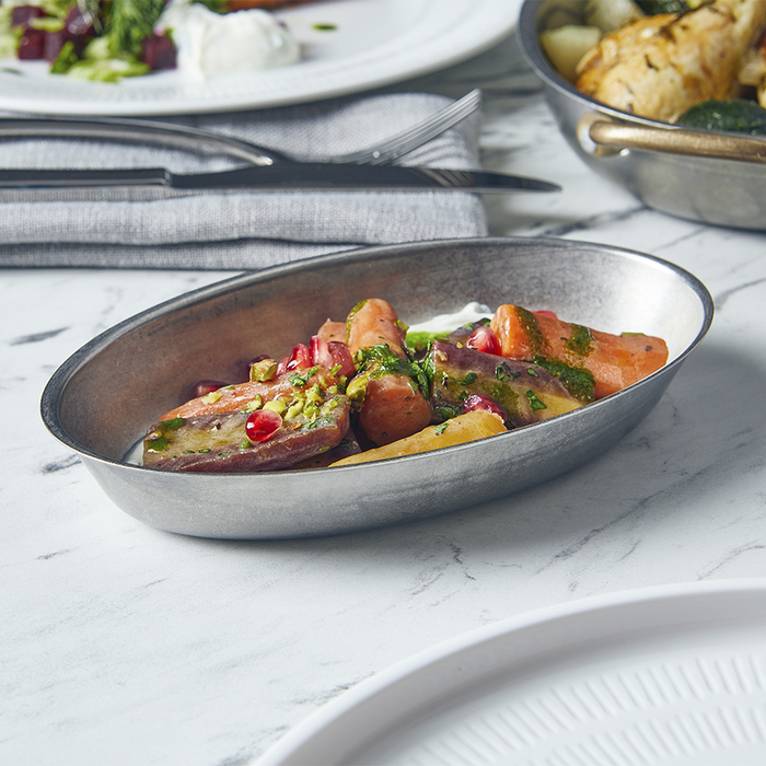 Салатник овальный 17.5*11 см, 300 мл, Vintage Steel, GenWare