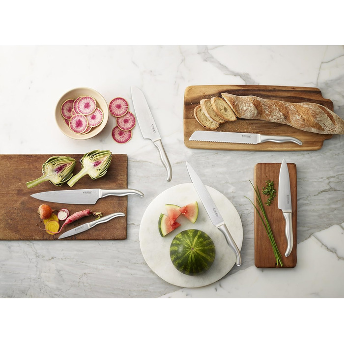 Ніж шеф-повара, 15 см дамаська сталь, нержавіюча сталь Le Creuset