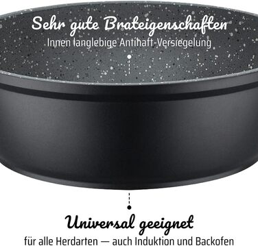 Набір каструль та сковорідок, 7 предметів, чорний Gourmet Granite GSW
