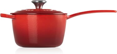 Чугунный сотейник Ø 16 см, 1,2 л с крышкой, вишнево-красный Signature Le Creuset