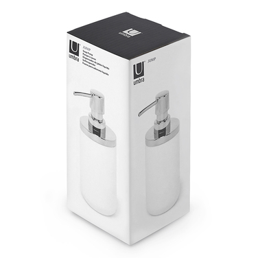 Диспенсер для рідкого мила 7х10х18 см білий-хром Junip Umbra