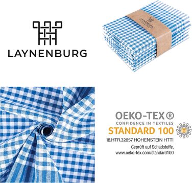 Набір із 10 кухонних рушників 45x65 см, сині LAYNENBURG