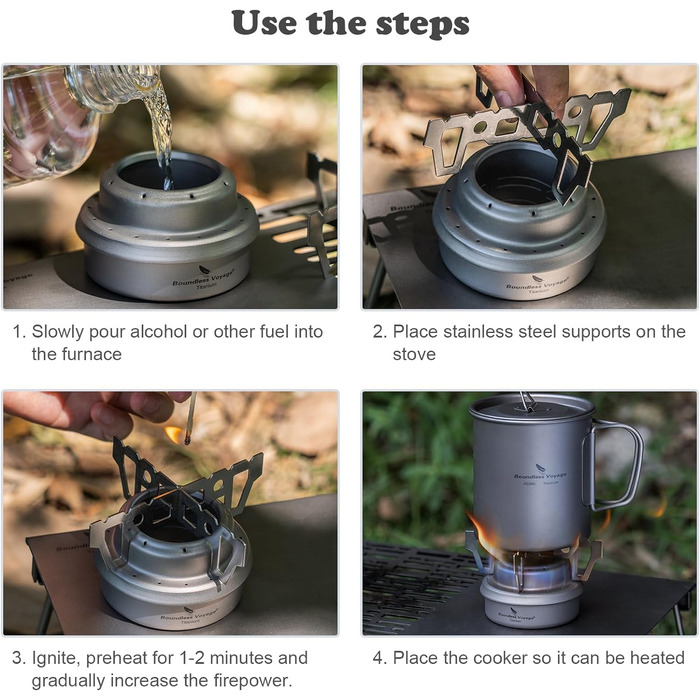 Титановая спиртовая плита 56 г. iBasingo