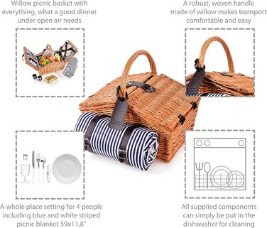 Кошик для пікніка на 4 особи Sylt Sänger