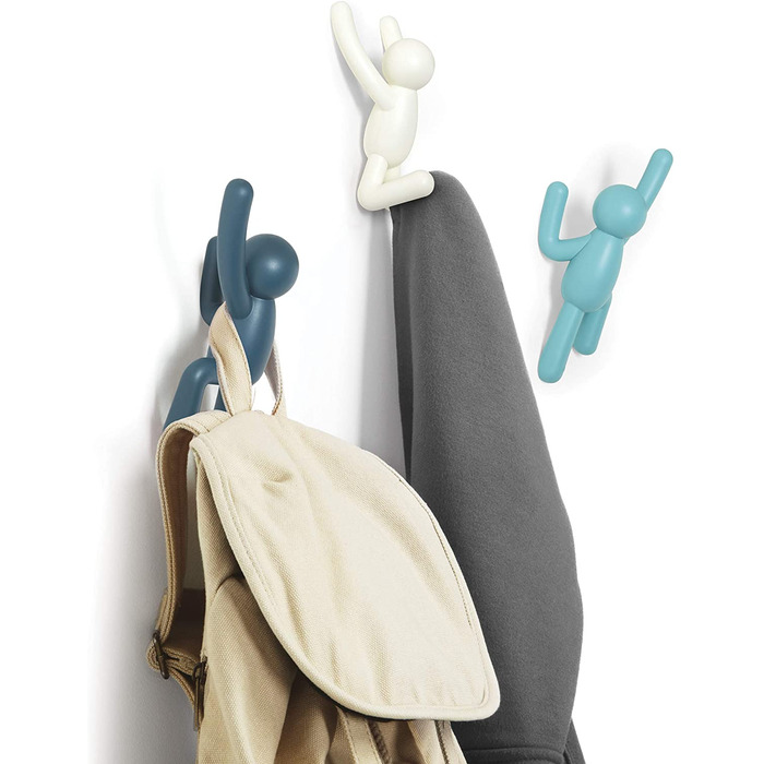 Набір з 3 настінних гачків Blu Dual Buddy Umbra